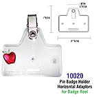 Pin Badge Holder Horizontal Adaptors (for Badge Reel) - Pack of 500 (Patent #6,035,564)