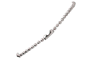 36 Inch Nickel-Plated Steel Beaded Neck Chain
